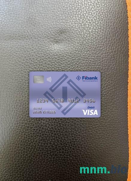 Bulgaria Fibank bank visa obciążyć card wygląd fotograficzny skan PSD + zdjęcie
